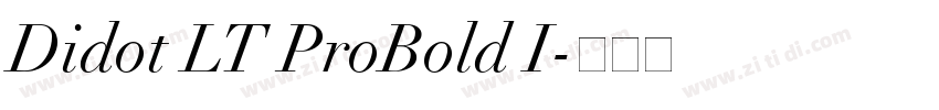 Didot LT ProBold I字体转换
